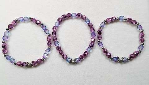 Stretch Bracelet Stack by Rene' Despres©2023 Stretch cord, Stringing beads and tying knots
