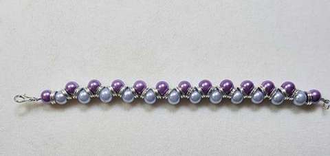 Twisted Bead Bracelet by Rene' Despres©2024 Bracelet, Wire looping, Adding a Clasp & Open/Close Jump Rings