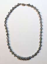 Flash Friday Necklace Project by Rene' Despres©2025 Skills taught will be stringing beads, adding crimps and adding a clasp.